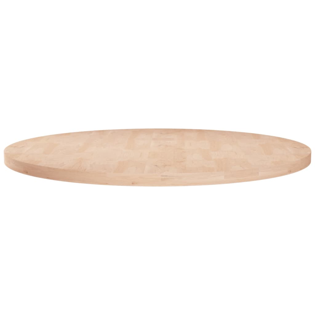 Runde Tischplatte Ø80x2,5 cm Unbehandeltes Massivholz Eiche