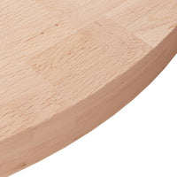 Thumbnail for Runde Tischplatte Ø60x4 cm Unbehandeltes Massivholz Eiche