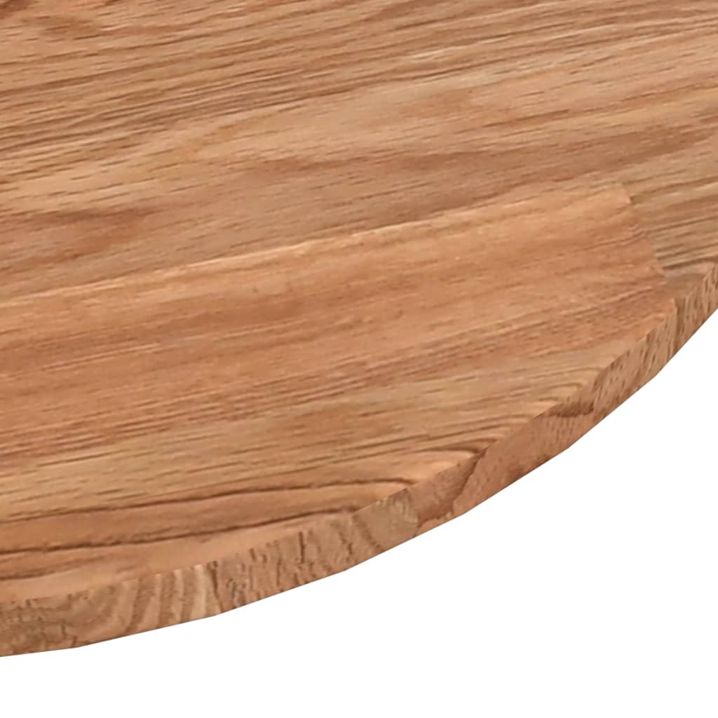 Runde Tischplatte Hellbraun Ø40x1,5 cm Behandeltes Eichenholz