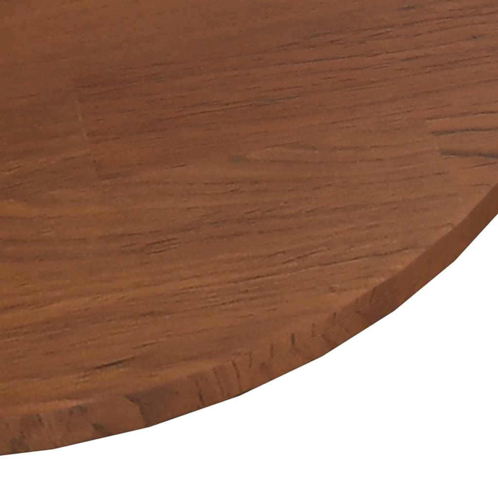 Runde Tischplatte Dunkelbraun Ø40x1,5 cm Behandeltes Eichenholz