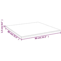 Thumbnail for Tischplatte Quadratisch Hellbraun 80x80x1,5cm Behandelte Eiche