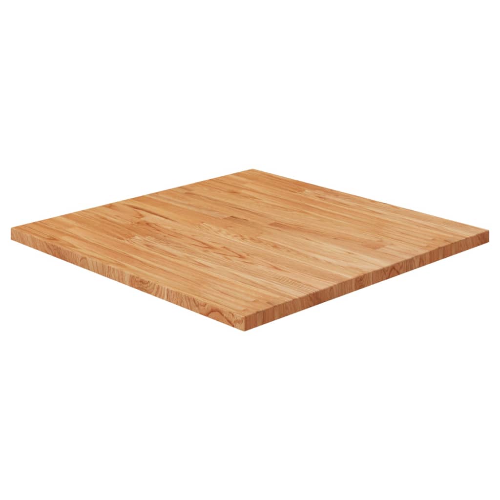 Tischplatte Quadratisch Hellbraun 70x70x2,5cm Behandelte Eiche