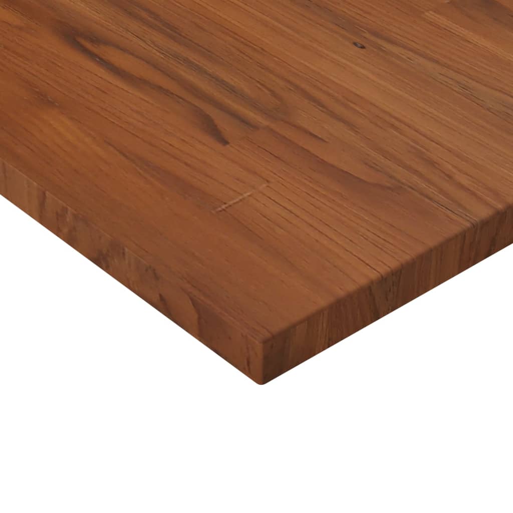 Tischplatte Quadratisch Dunkelbraun 70x70x2,5cm Eiche Behandelt