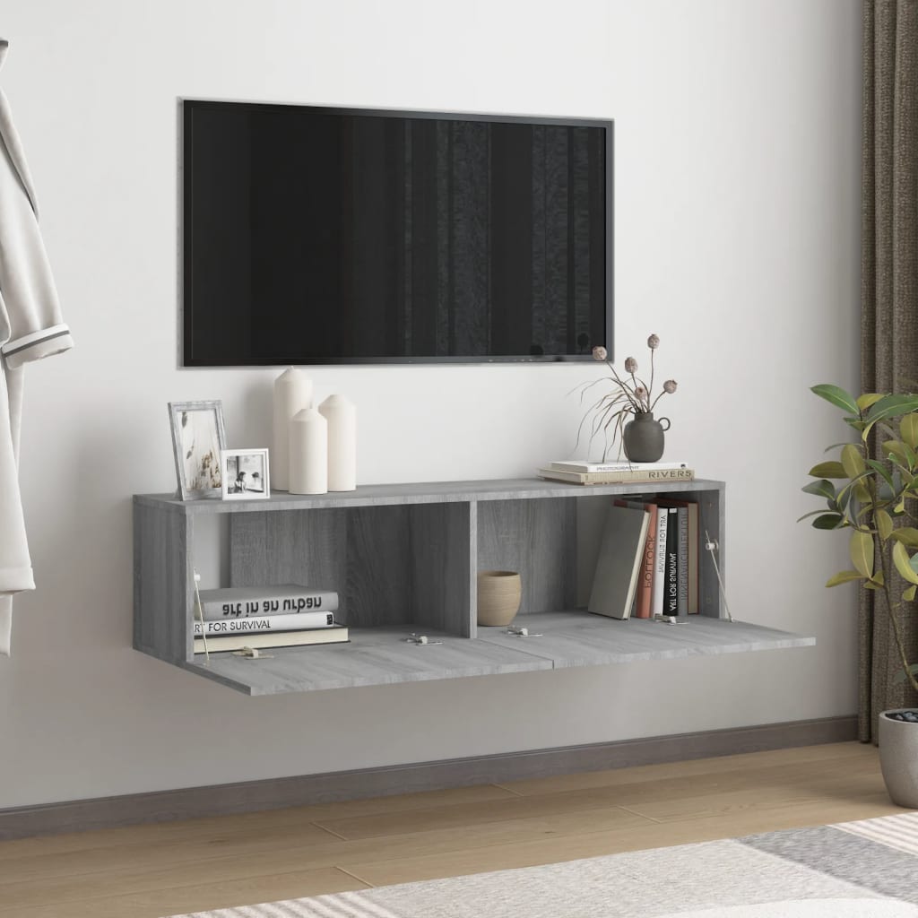 TV-Wandschrank Grau Sonoma 120x30x30 cm Holzwerkstoff