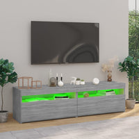 Thumbnail for TV-Schrank mit LED-Leuchten 2 Stück Grau Sonoma 75x35x40 cm