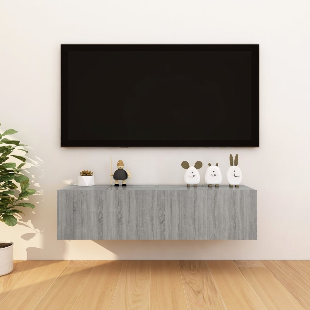 TV-Wandschrank 4 Stk. Grau Sonoma 30,5x30x30 cm