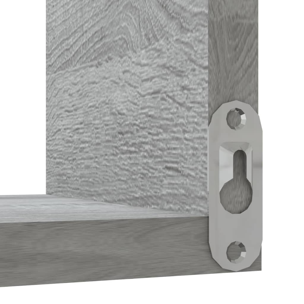 Wand-Eckregal Grau Sonoma 40x40x50 cm Holzwerkstoff