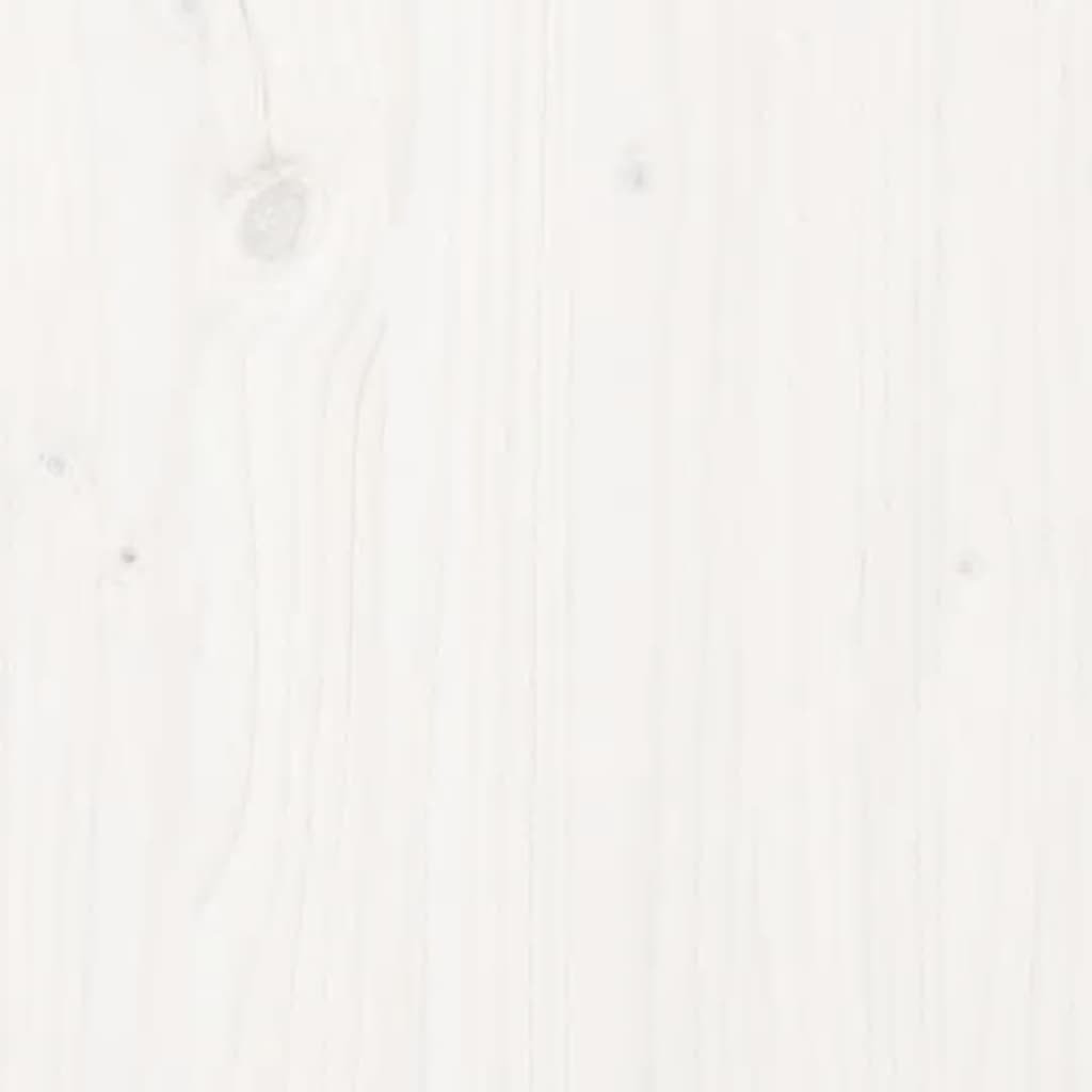 Bett-Kopfteil Weiß 186x4x104 cm Massivholz Kiefer