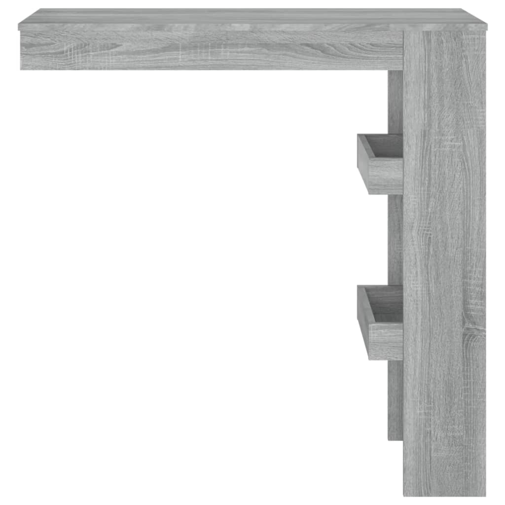 Wand-Bartisch Grau Sonoma 102x45x103,5 cm Holzwerkstoff