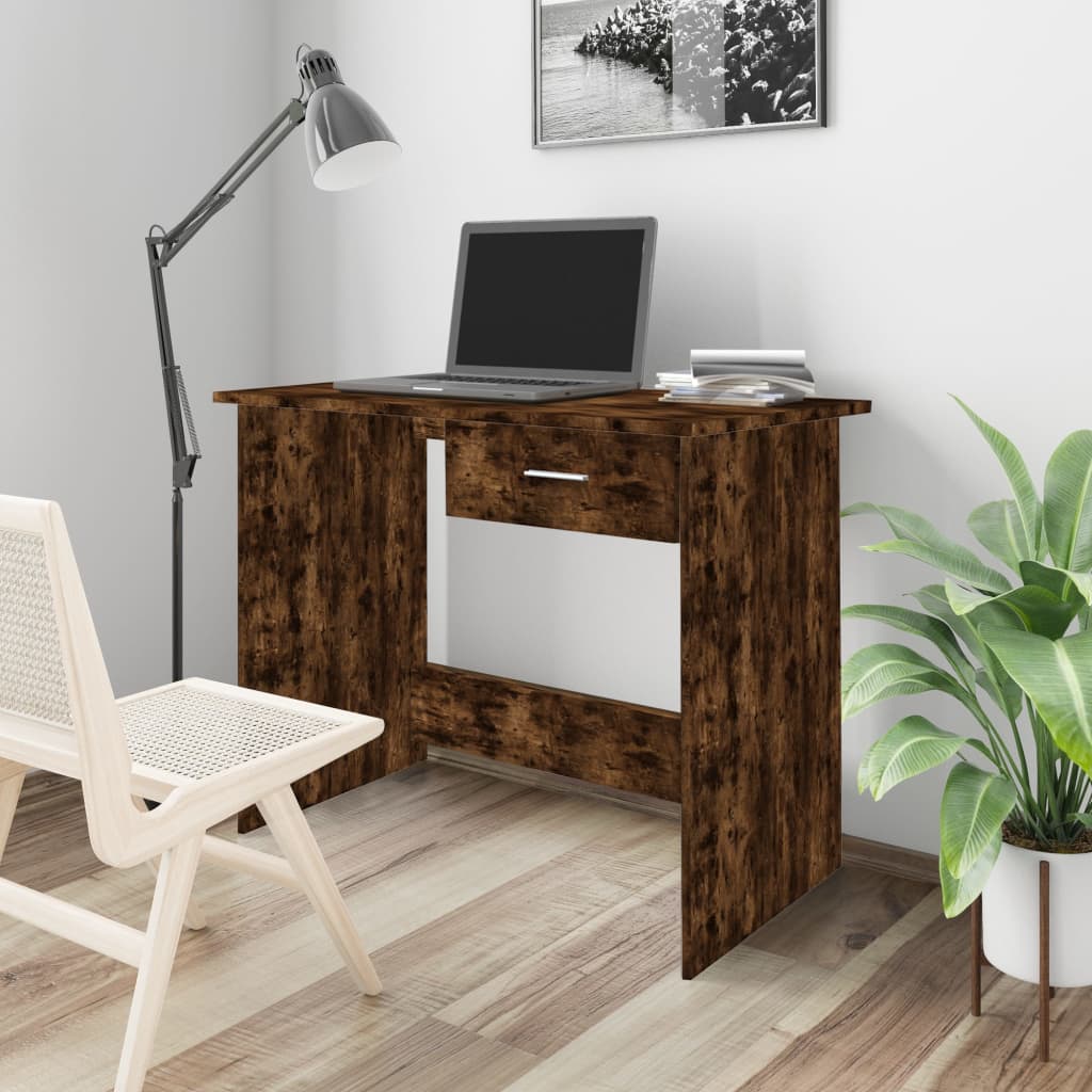 Schreibtisch Räuchereiche 100x50x76 cm Holzwerkstoff