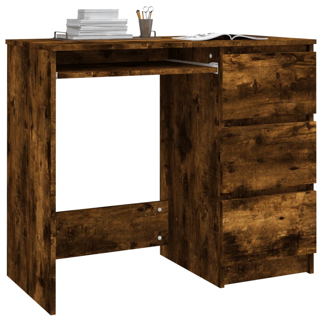 Schreibtisch Räuchereiche 90x45x76 cm Holzwerkstoff