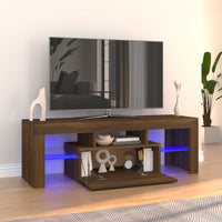 Thumbnail for TV-Schrank mit LED-Leuchten Braun Eichen-Optik 120x35x40 cm