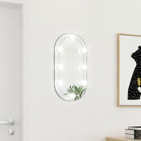 Thumbnail for Spiegel mit LED-Leuchten 60x30 cm Glas Oval