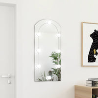 Thumbnail for Spiegel mit LED-Leuchten 90x45 cm Glas Bogenförmig