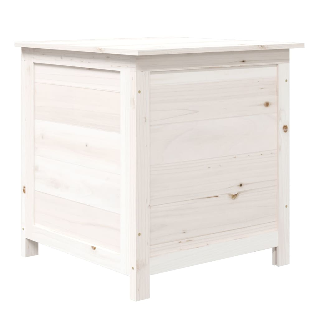 Outdoor-Kissenbox Weiß 50x50x56 cm Massivholz Tanne