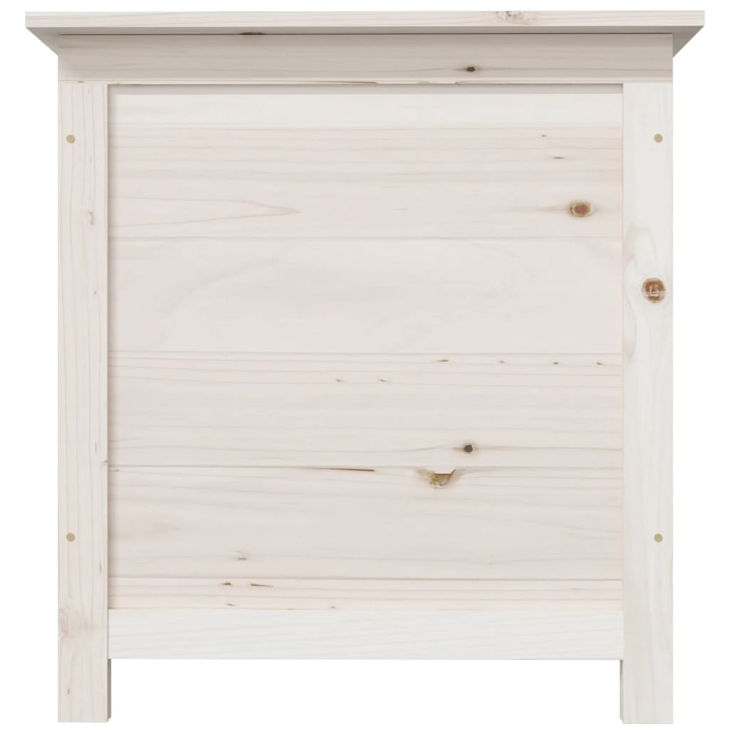 Outdoor-Kissenbox Weiß 50x50x56 cm Massivholz Tanne