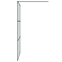 Thumbnail for Duschwand für Begehbare Dusche Schwarz 140x195 cm Matt ESG-Glas