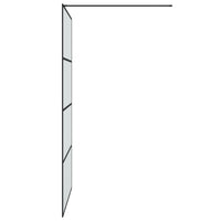 Thumbnail for Duschwand für Begehbare Dusche Schwarz 115x195 cm Matt ESG-Glas