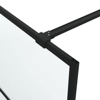 Thumbnail for Duschwand für Begehbare Dusche Schwarz 115x195 cm Matt ESG-Glas