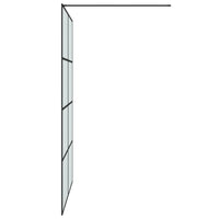 Thumbnail for Duschwand für Begehbare Dusche Schwarz 140x195 cm Matt ESG-Glas