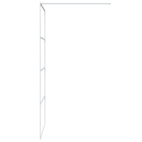 Thumbnail for Duschwand für Begehbare Dusche Weiß 90x195 cm ESG-Klarglas