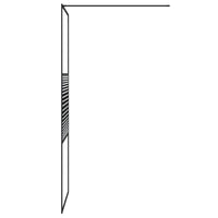 Thumbnail for Duschwand für Begehbare Dusche Schwarz 80x195 cm ESG-Glas Klar