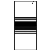 Thumbnail for Duschwand für Begehbare Dusche Schwarz 90x195 cm ESG-Glas Klar
