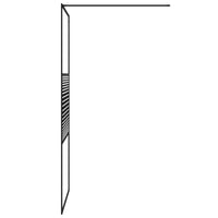 Thumbnail for Duschwand für Begehbare Dusche Schwarz 90x195 cm ESG-Glas Klar