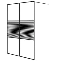 Thumbnail for Duschwand für Begehbare Dusche Schwarz 140x195 cm ESG-Glas Klar