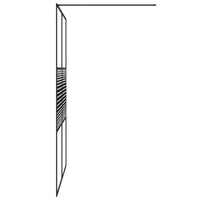 Thumbnail for Duschwand für Begehbare Dusche Schwarz 140x195 cm ESG-Glas Klar