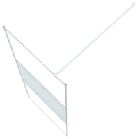 Thumbnail for Duschwand für Begehbare Dusche Weiß 80x195 cm ESG-Klarglas