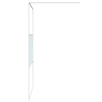 Thumbnail for Duschwand für Begehbare Dusche Weiß 115x195 cm ESG-Klarglas
