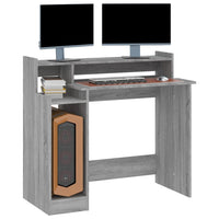 Thumbnail for Schreibtisch mit LEDs Grau Sonoma 97x45x90 cm Holzwerkstoff