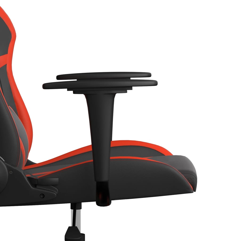 Gaming-Stuhl mit Massagefunktion Schwarz und Rot Kunstleder