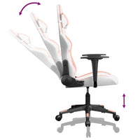 Thumbnail for Gaming-Stuhl mit Massagefunktion Weiß und Rosa Kunstleder