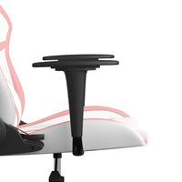 Thumbnail for Gaming-Stuhl mit Massagefunktion Weiß und Rosa Kunstleder
