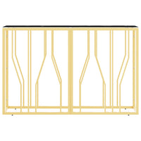 Thumbnail for Konsolentisch Golden 110x30x70 cm Edelstahl und Glas