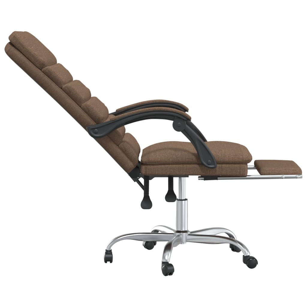 Bürostuhl mit Massagefunktion Braun Stoff