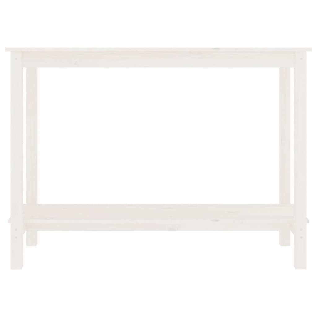 Konsolentisch Weiß 110x40x80 cm Massivholz Kiefer