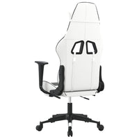Thumbnail for Gaming-Stuhl mit Fußstütze Weiß und Schwarz Kunstleder