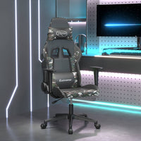 Thumbnail for Gaming-Stuhl mit Fußstütze Schwarz und Tarnfarben Kunstleder