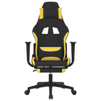Thumbnail for Gaming-Stuhl mit Fußstütze Schwarz und Gelb Stoff