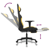 Thumbnail for Gaming-Stuhl mit Fußstütze Schwarz und Gelb Stoff