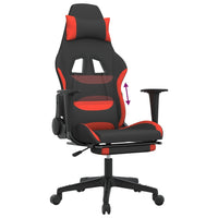 Thumbnail for Gaming-Stuhl mit Fußstütze Schwarz und Rot Stoff
