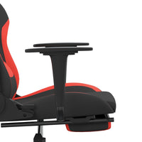 Thumbnail for Gaming-Stuhl mit Fußstütze Schwarz und Rot Stoff