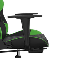 Thumbnail for Gaming-Stuhl mit Fußstütze Schwarz und Grün Kunstleder