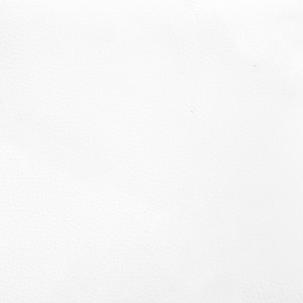 Kopfteil mit Ohren Weiß 203x16x118/128 cm Kunstleder