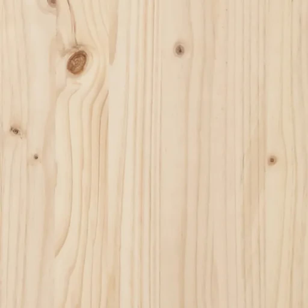 Massivholzbett mit Kopfteil 200x200 cm