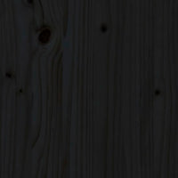 Thumbnail for Massivholzbett mit Kopfteil Schwarz 90x200 cm