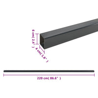 Thumbnail for Zaunpfosten 10 Stk. Grau 220 cm Stahl